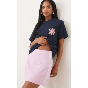 NEW ADIDAS ORIGINALS Adicolor 3 Strip Mini Skirt Women's XL Light Orchid